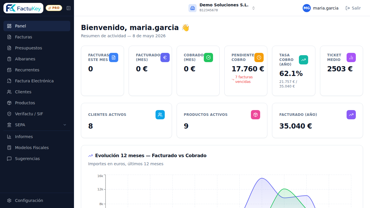 FactuKey Dashboard